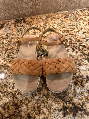 Cat & Jack Kids Tan Braided Strap Sandals Kids Girls 3